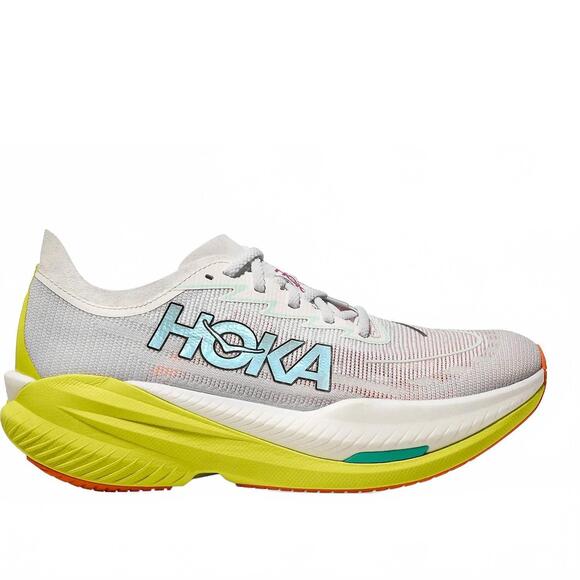 NEW HOKA men's mach x 2 running shoes in frost/citrus